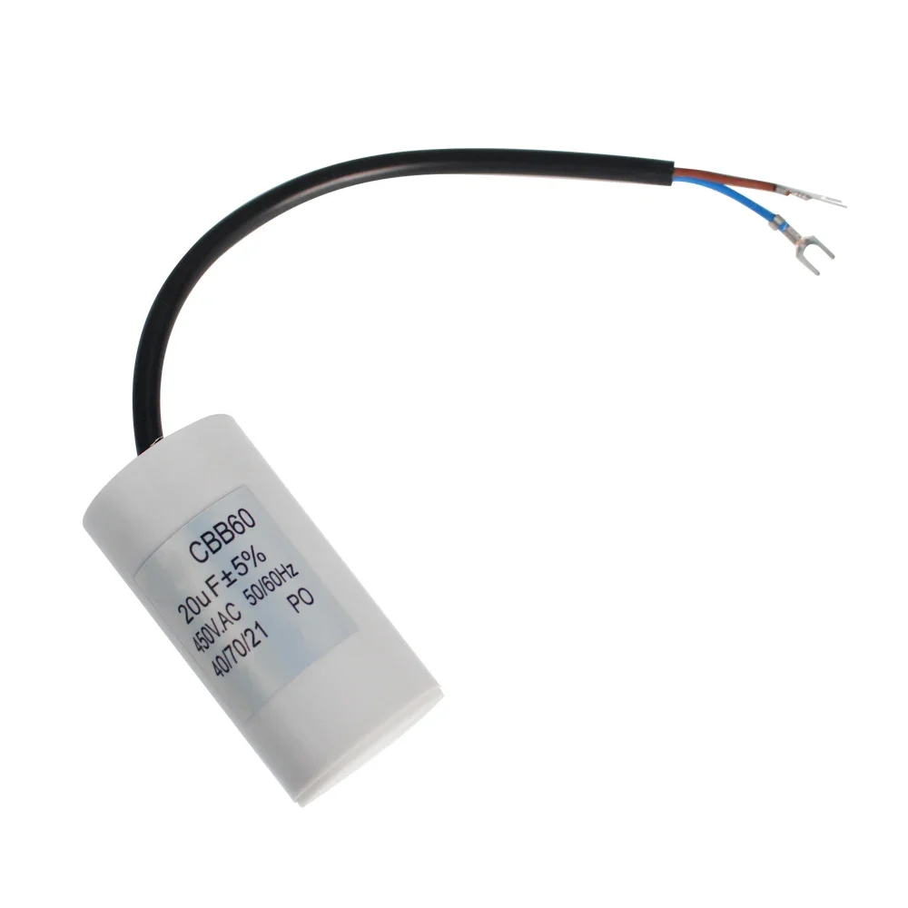 CBB60 Capacitors 450V Motor Run Capacitors Starting Capacitor 5% for Air Pump Machine 4UF 5UF 6UF 8UF 10UF 12UF 15UF 18UF 20U