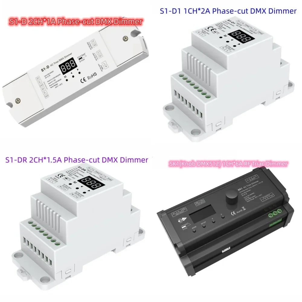 luzes led dimmable lampada triac dimmer led dmx rf s1 d 2ch 1a s1 d1 1ch 2a sk1 sk1 1ch 6a botao decodificador 110v 01