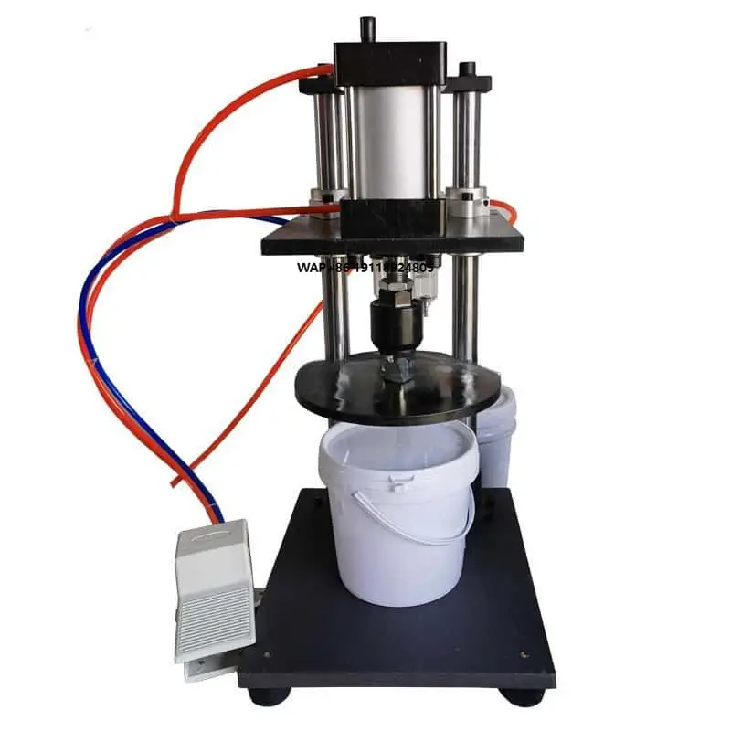 

Ручной пневматический пресс для укупорки больших пластиковых ведер объемом 1-25 л, машина для запечатывания крышек для пластиковых емкостей