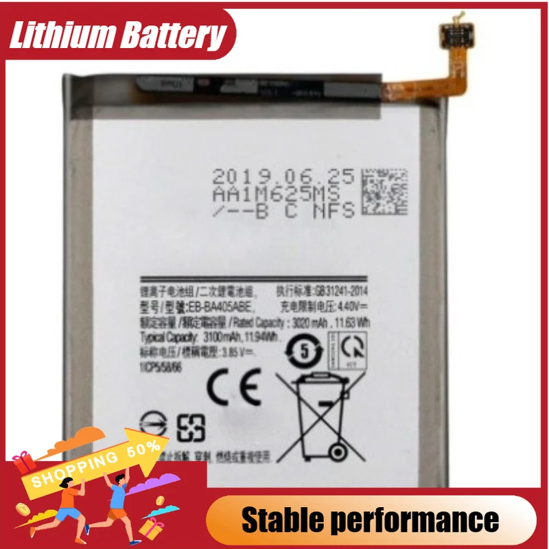 

EB-BA405ABE EB-BA405ABU Аккумулятор 3,85 В 3100 мАч для мобильного телефона Samsung Galaxy A40 2019 SM-A405FM/DS A405FN/DS GH82-19582A