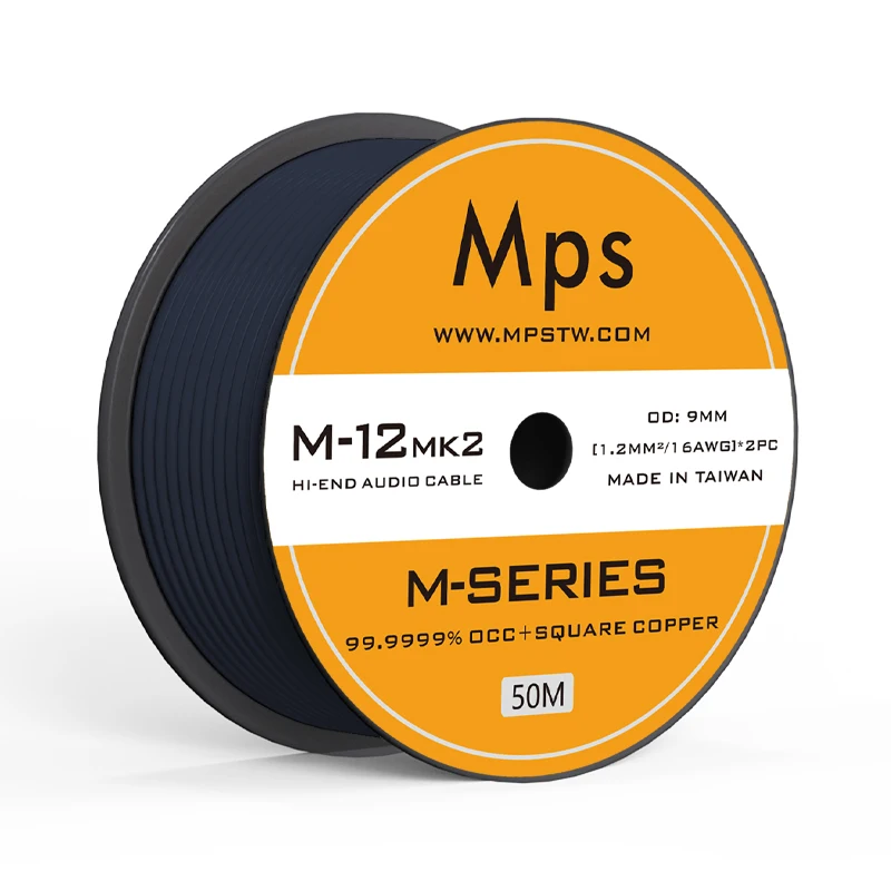 HiFi MPS M-12mk2 99.9999% OCC Square core copper Audio RCA Signal cable 16AWG Subwoofer XLR Balance cable Connecting audio cable