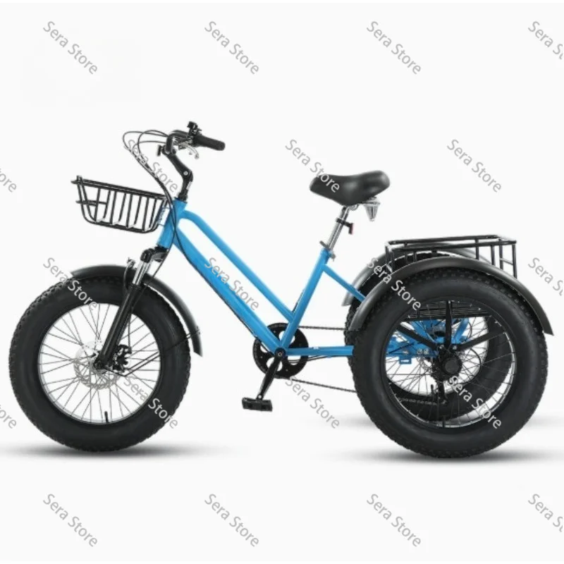 Fat tire pedal tricycle 20 inch 7 speed, snow human tricycle