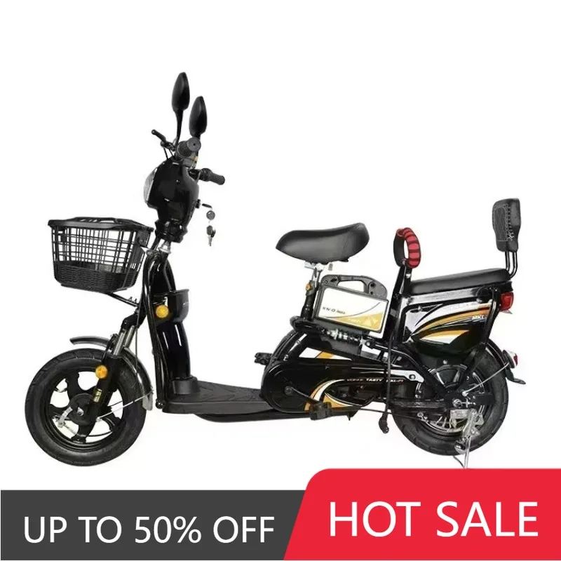 RRE Electric bicycle 350W mid-motor, electric city hybrid, 3-speed steel frame double shock-absorbing adult scooter, low price