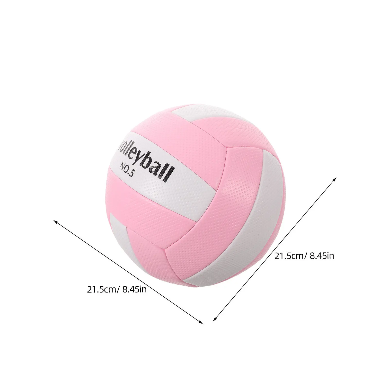 Official Size 5 Volleyball Nonslip PVC Soft Touch for Beach Indoor Outdoor Play Training Gym Pink Sand Volleyball