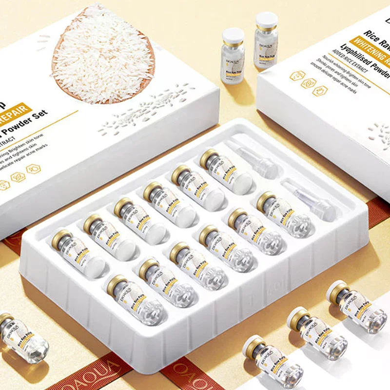 A Box Of Rice Puree Whitening And Repairing Freeze-Dried Powder Set, Which Penetrates And Nourishes, Repairs Damaged Skin Textur