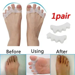 Silicone 1 paio di separatori per unghie barelle Loop Bunion Splint raddrizzatore Toe