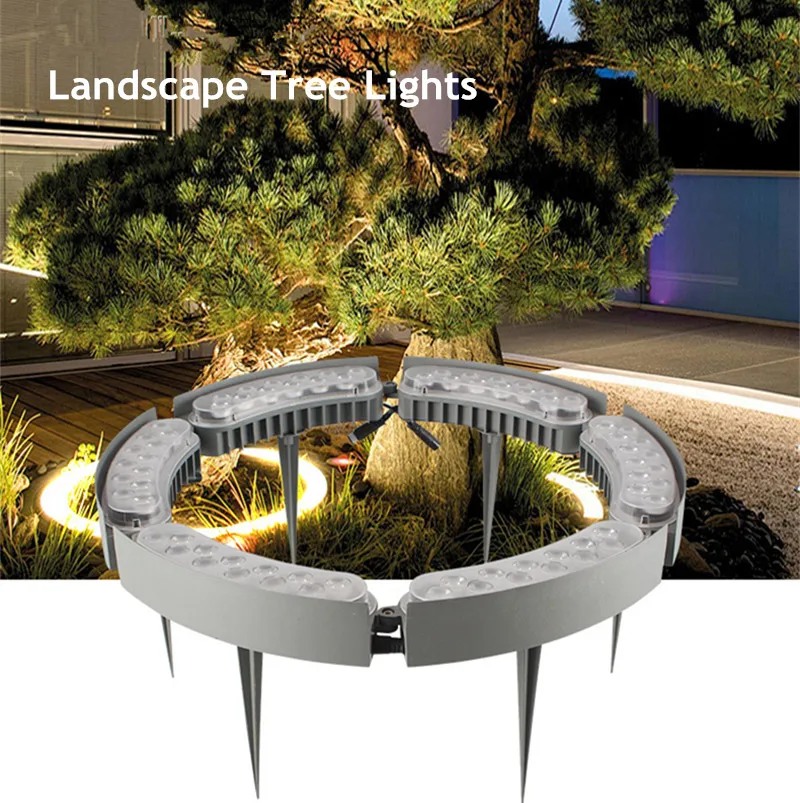 Luces de árbol al aire libre, iluminación de paisaje para el hogar, decoración de patio, Villa impermeable, luz de jardín, lámpara Led iluminadora para árbol, Gazebo