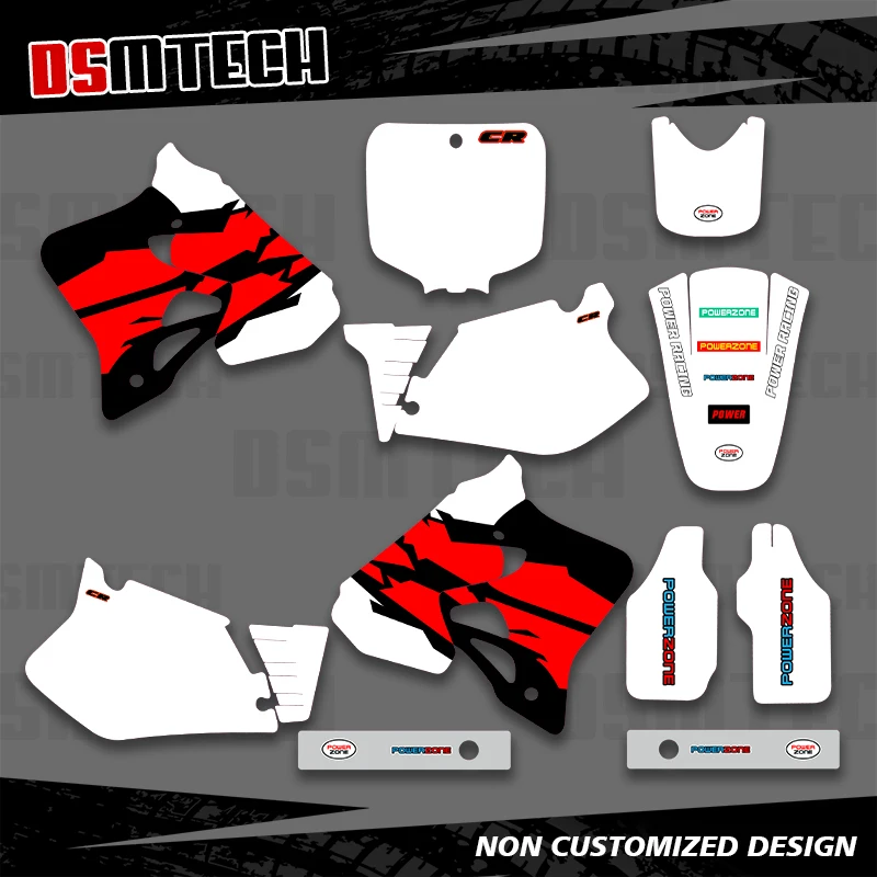 

DSMTECH для HONDA CR250 1995 1996 CR125 1995 1996 1997, полная графика, наклейки, мотоциклетный фон, индивидуальный номер 002