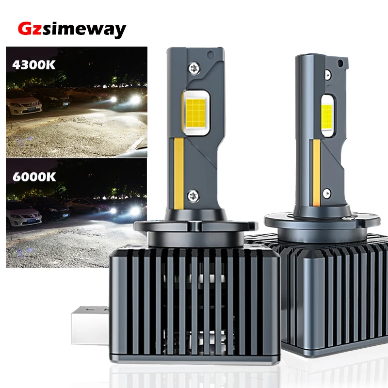 

2PCS D3S LED Headlights HID D1S D2S D4S D5S D8S Turbo Canbus Bulb Car Light 4300K Plug&Play 1:1 Replace Xenon Auto Lamps 6000K