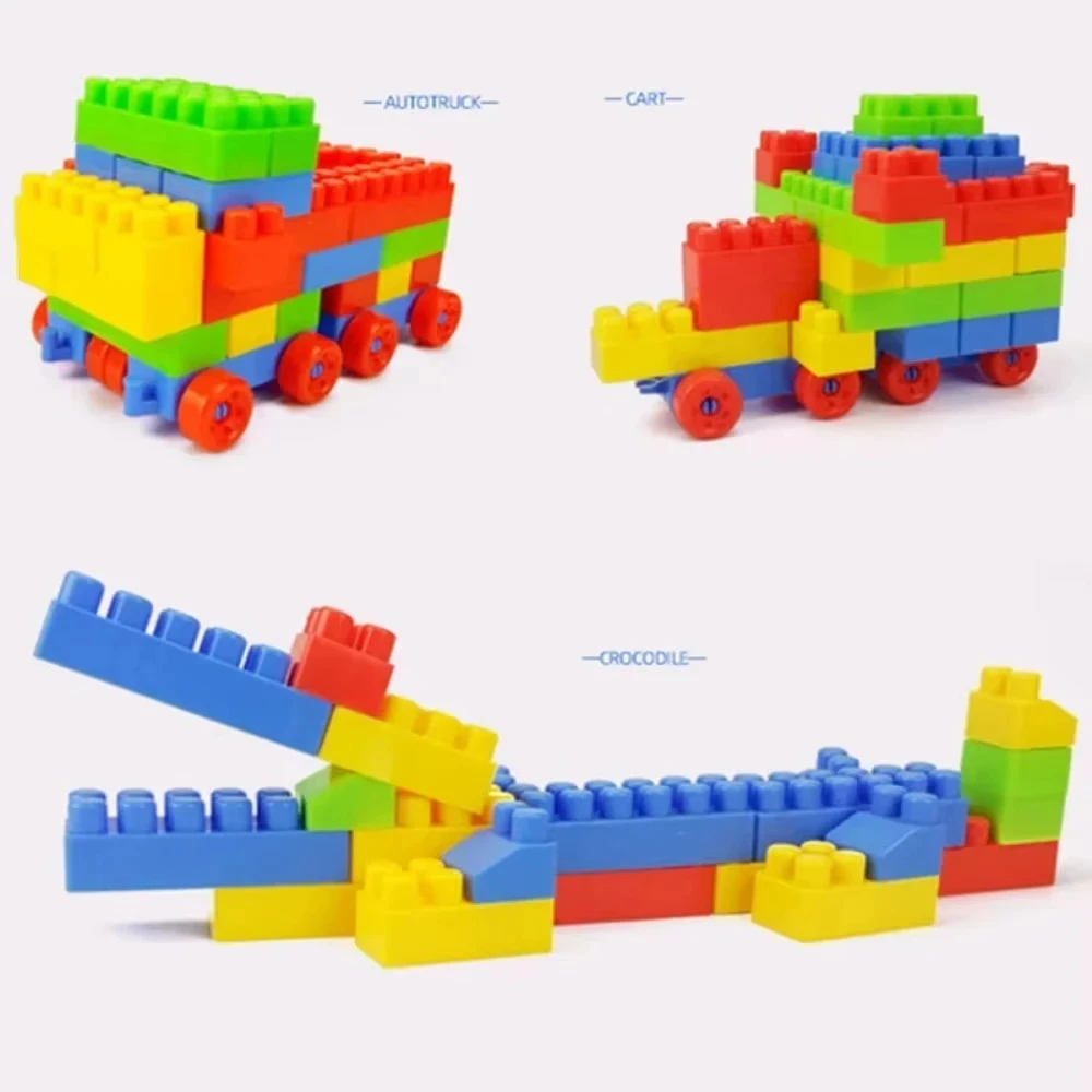 Nieuwe Educatief Bouwsteenspeelgoed 130PCS Grote Deeltje Stapelspeelgoed voor Kinderen Voorschoolse Kleuterschool Vroeg Leren Speelgoed Geschenken