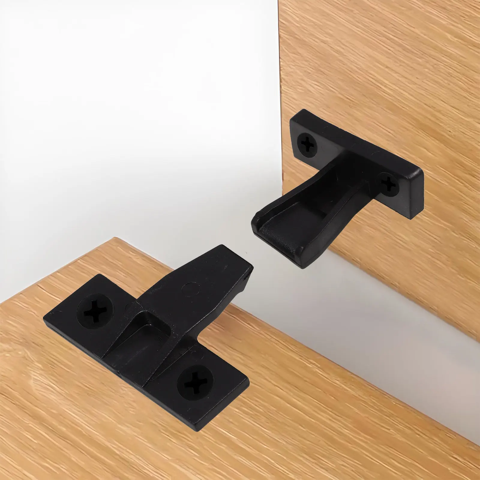 12Set Roman Column Buckle Connector Adjustable Plastic Clips False Front Cabinet Front Brackets Furniture Panel Joints Wall
