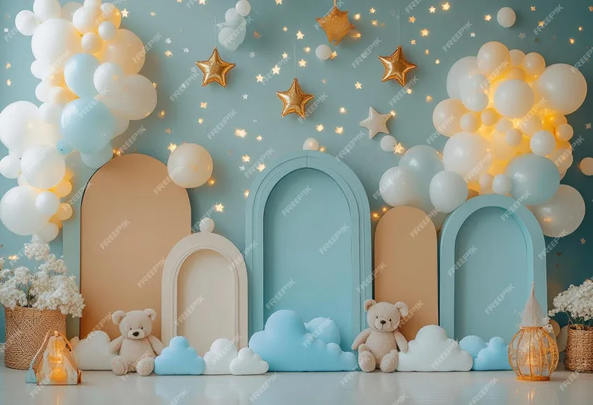 Mehofond التصوير خلفية تحت البحر بالون حورية البحر طفل حفلة عيد ميلاد كعكة سحق صورة ديكور خلفية استوديو الصور