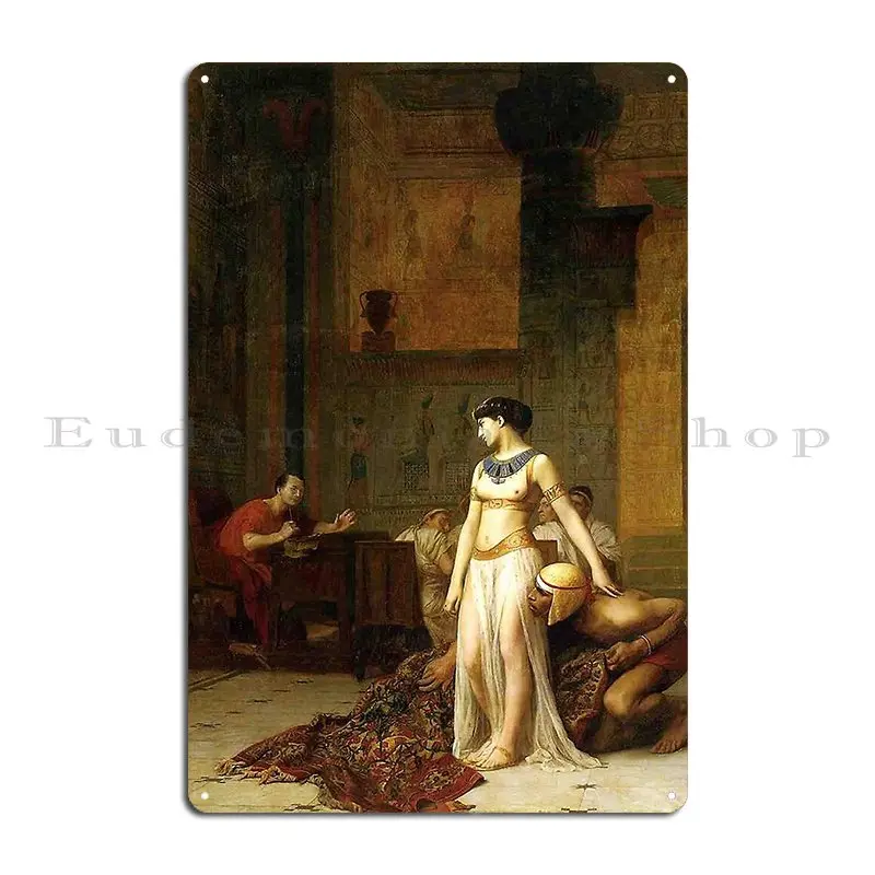 Cleopatra And Caesar Jean Geekimpact Metal Sign Wall Plaque Bar Design Bar Cave Custom Tin Sign Poster