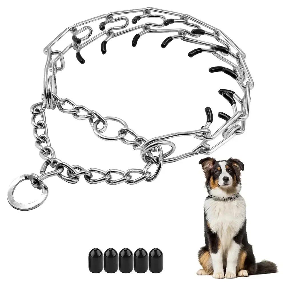 Dog S PET Metal Prong Training Adjustable For Choke Large Detachable Collar Middle Pinch