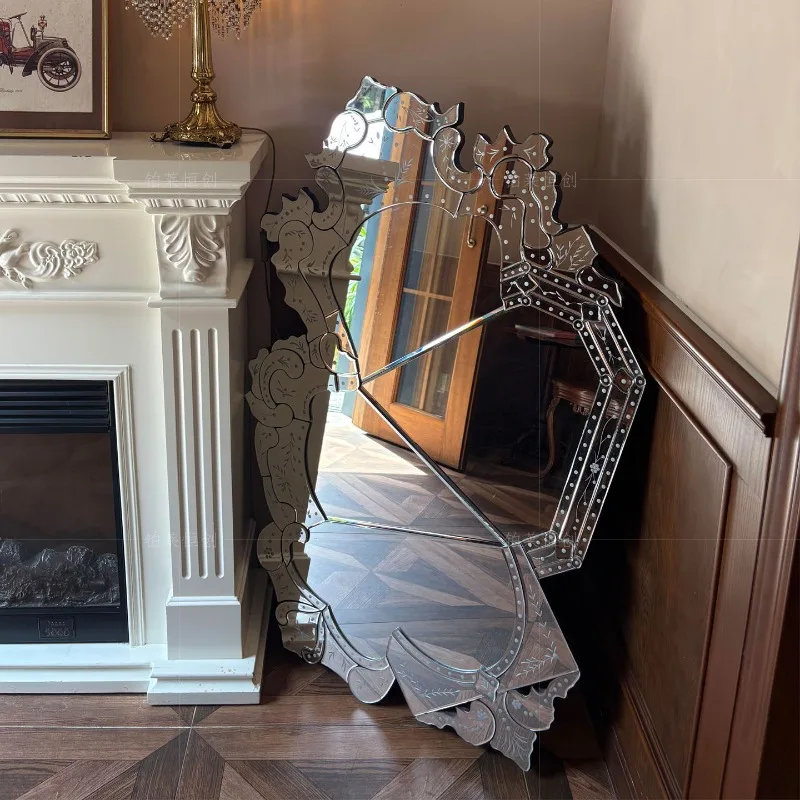 Xenomorph Bedroom Mirror Living Room Full Body Nordic Luxury Long Big Bathroom Irregular Mirror Funky Espelhos Home Products