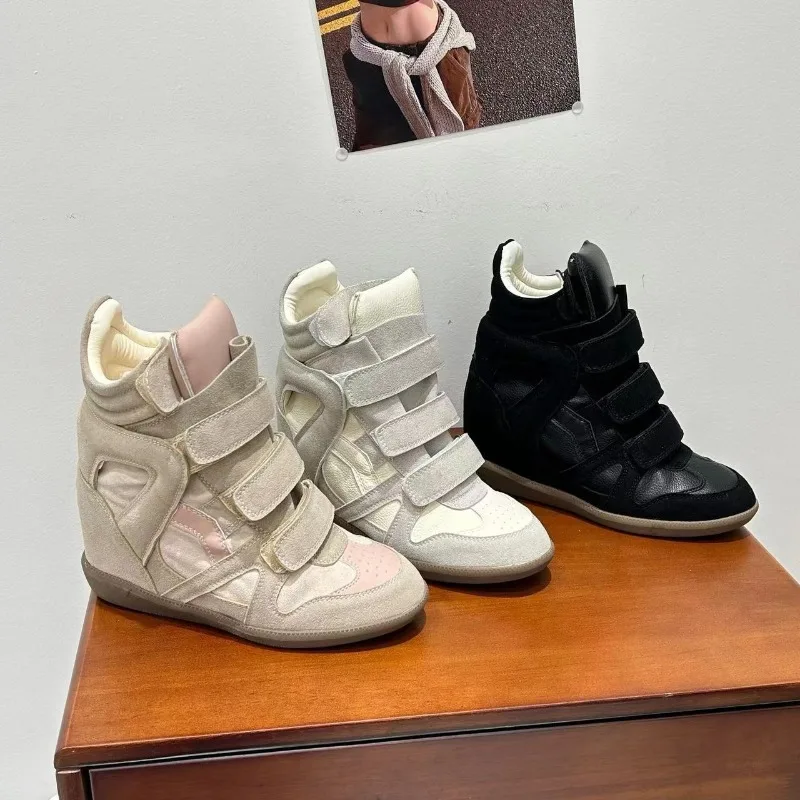 Fashion Designer Womens Shoes New Exquisite Platform Ankle Boots for Woman Trend Casual Sneakers Height Increase 5CM Botas Mujer