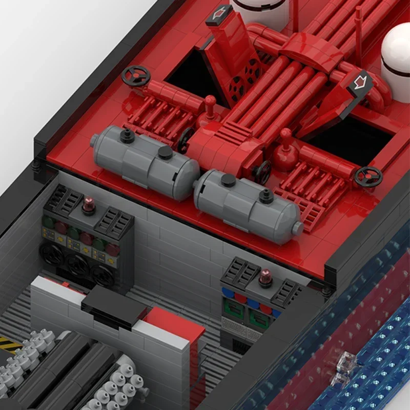 Moc قوالب بناء ميناء السفينة ناقلة النفط قارب نموذج التكنولوجيا الكلاسيكية فيري سفينة حربية لعبة المكعبات لتقوم بها بنفسك تجميع هدية عيد