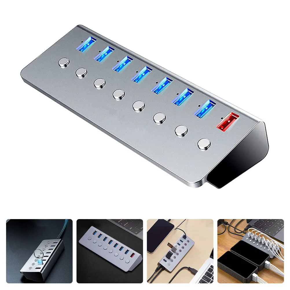 

USB-разветвитель Портативный концентратор-разветвитель для ноутбука для настольных настольных концентраторов с различным питанием