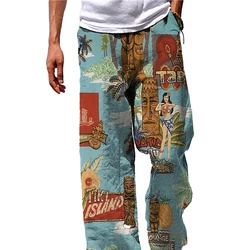 Pantalones de verano para hombre, pantalones de playa cómodos e informales, ropa de calle diaria para vacaciones