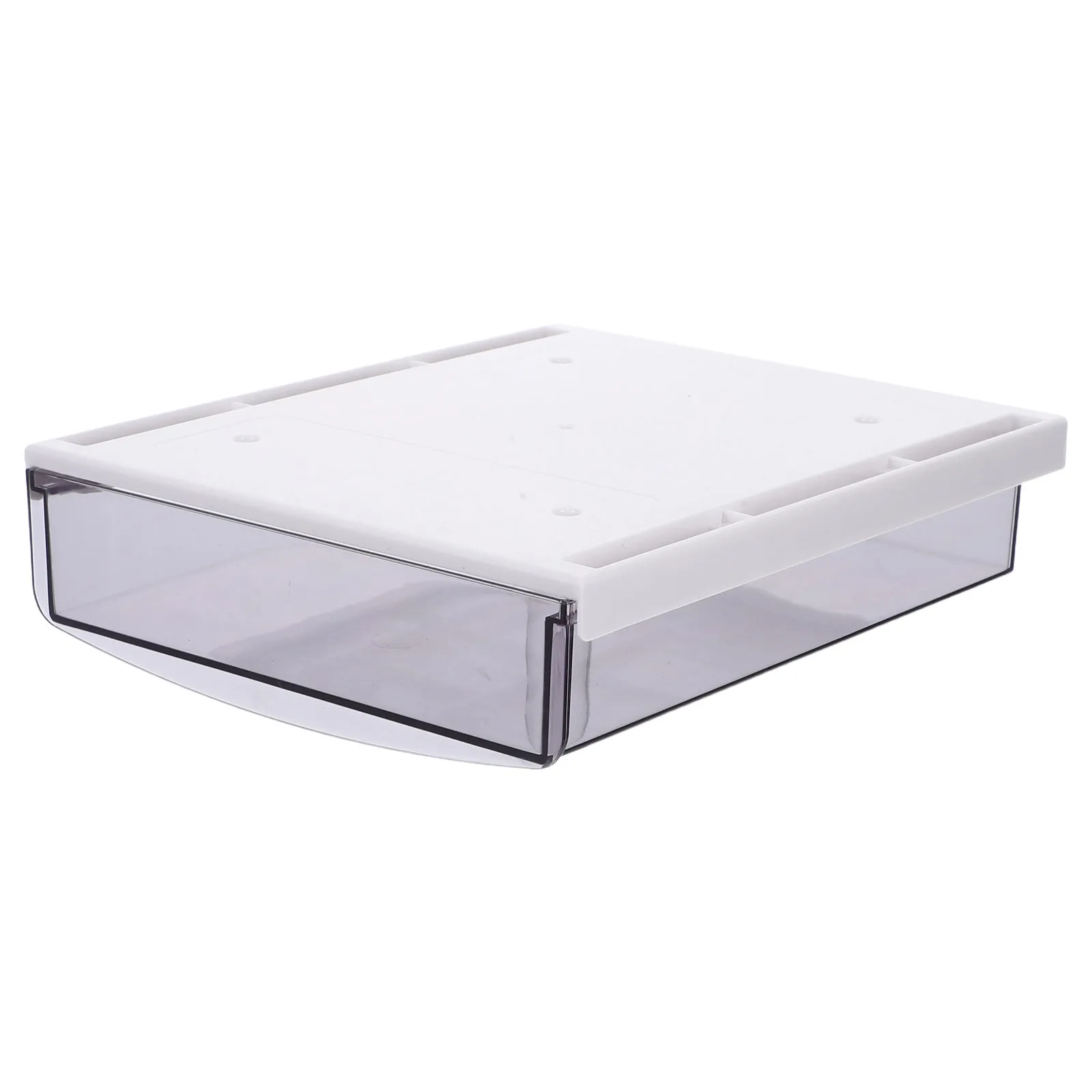 

Under Table Storage Box Black Office Stationery Organizer Invisible Under Desk Drawer Space-Saving for Clutter-Free