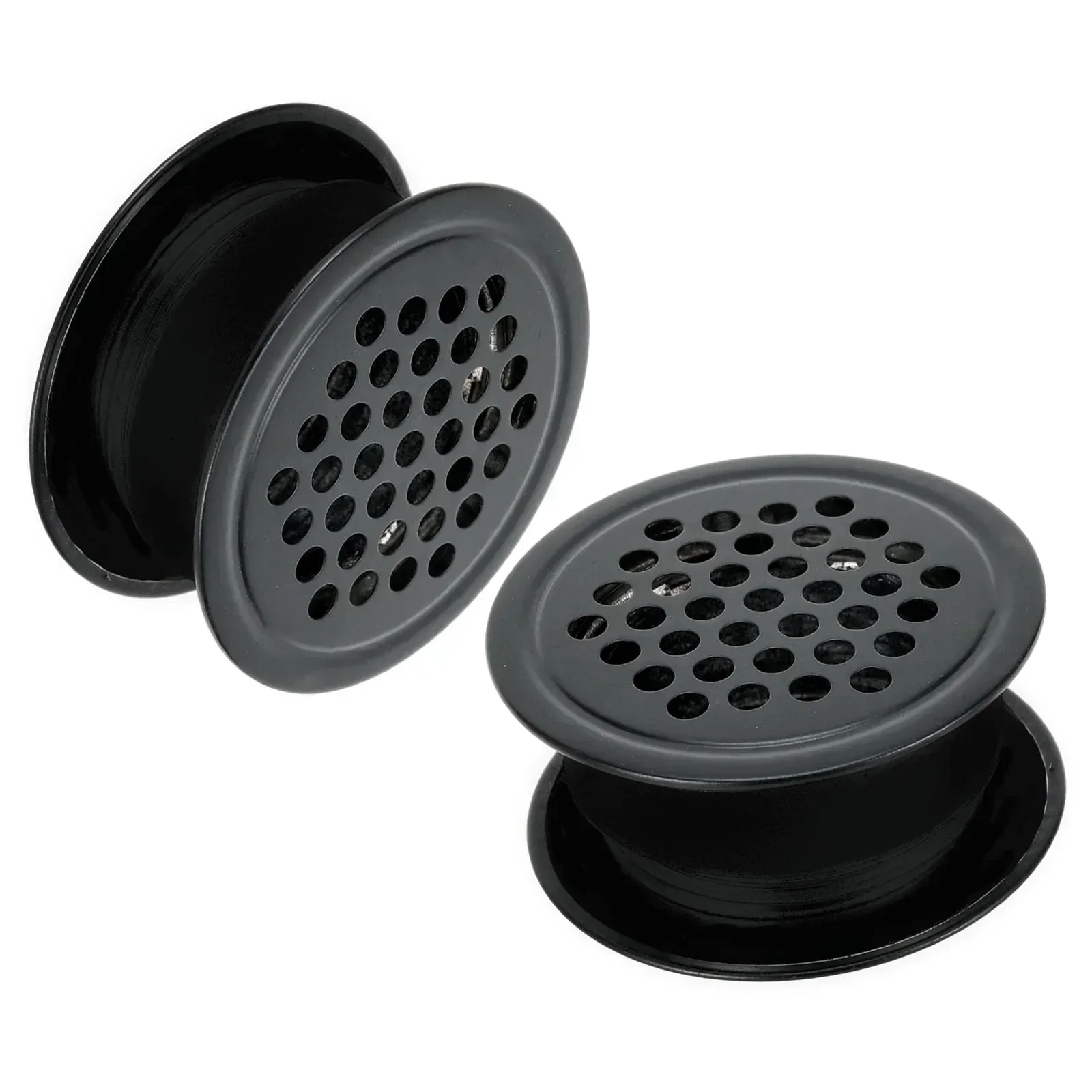 Grille d'aération murale ronde en acier inoxydable, grilles d'aération élégantes, capot en surpoids amélioré, lot de 2