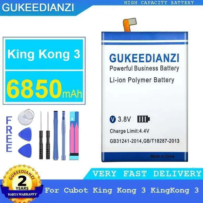 

Battery Mobile Phone Batteries High Capacity 6850Mah For Cubot King Kong 3 Kingkong Fast Charging