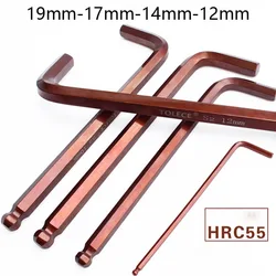 1PCS Jumbo Model Hex Wrench  L Type Fuchsia Rust Prevention Allen Key Wrench 19mm 17mm 14mm 12mm 10mm 8mm Heavy Duty Hand Tools