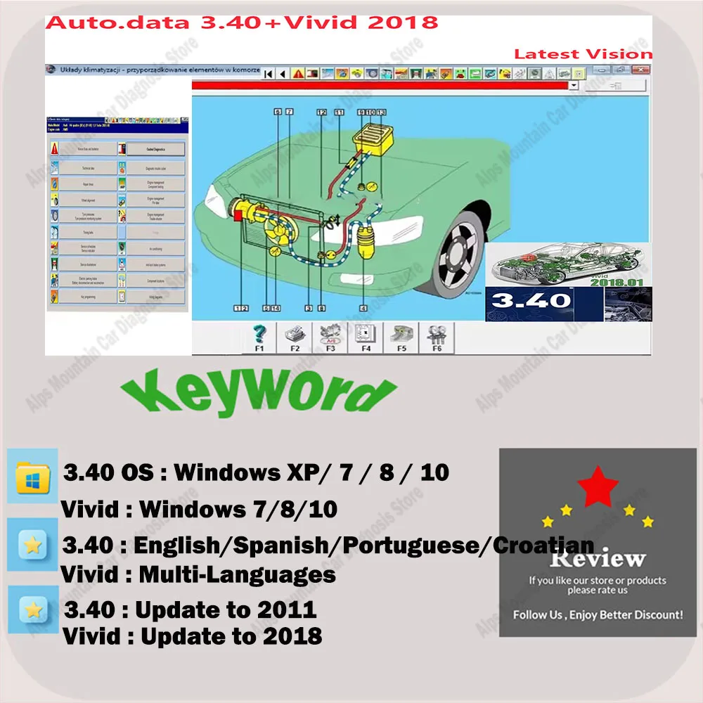 

Autodata 3.40 Car Software - Vivid 2018 Latest Version Automotive Car Repair Tool Supports More Europe Car Models Workshop Data