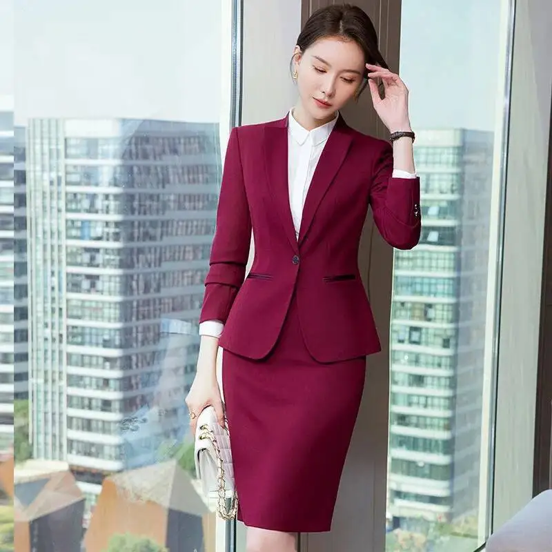 Ladies Office Work Wear Suits Formal OL Styles Pantsuits for Women Blazers Femininos Professional Career Interview Trousers Set