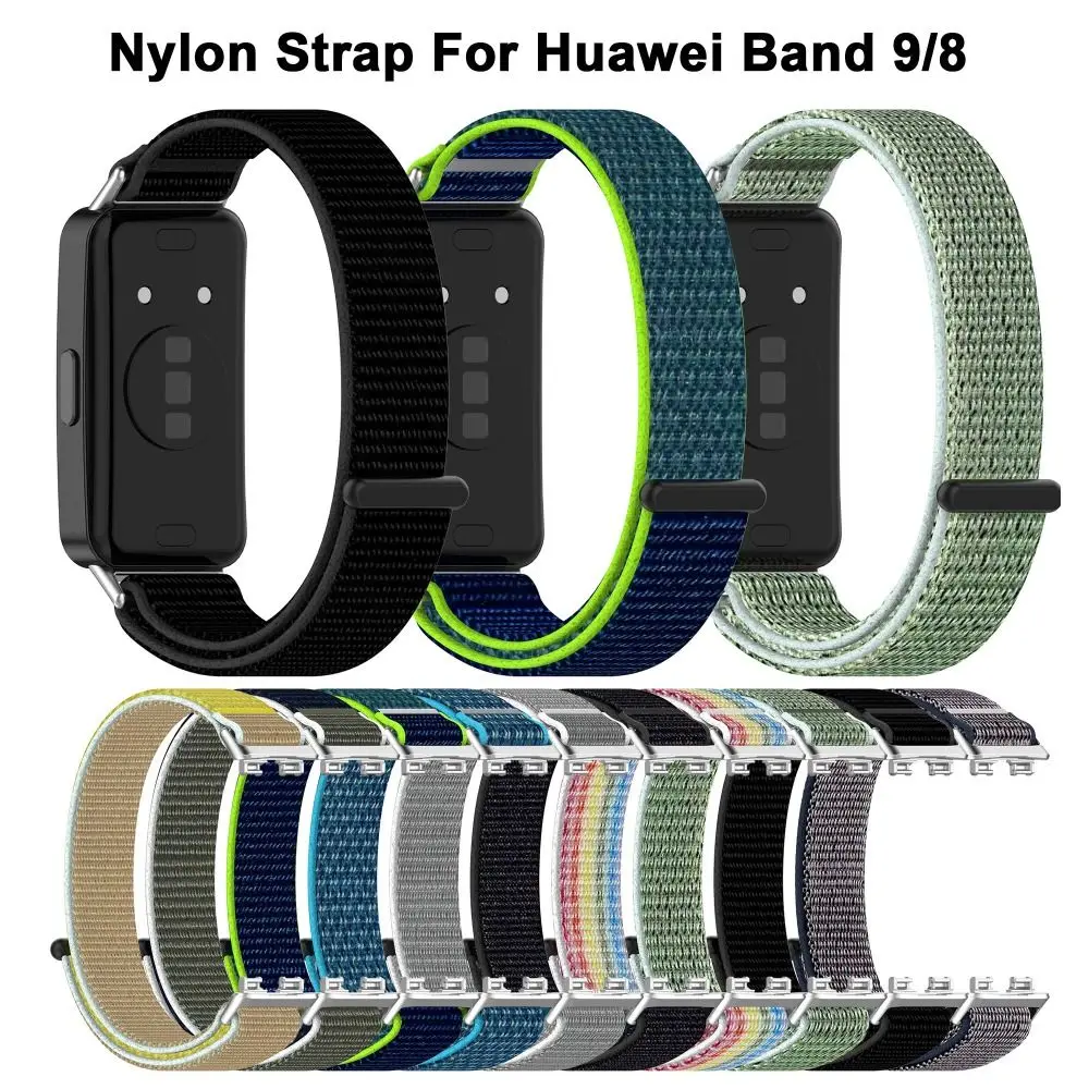 Soft Nylon Nylon Loop Strap Replacement Wristband Bracelet Adjustable Accessories Watchband for Huawei Band 9/8