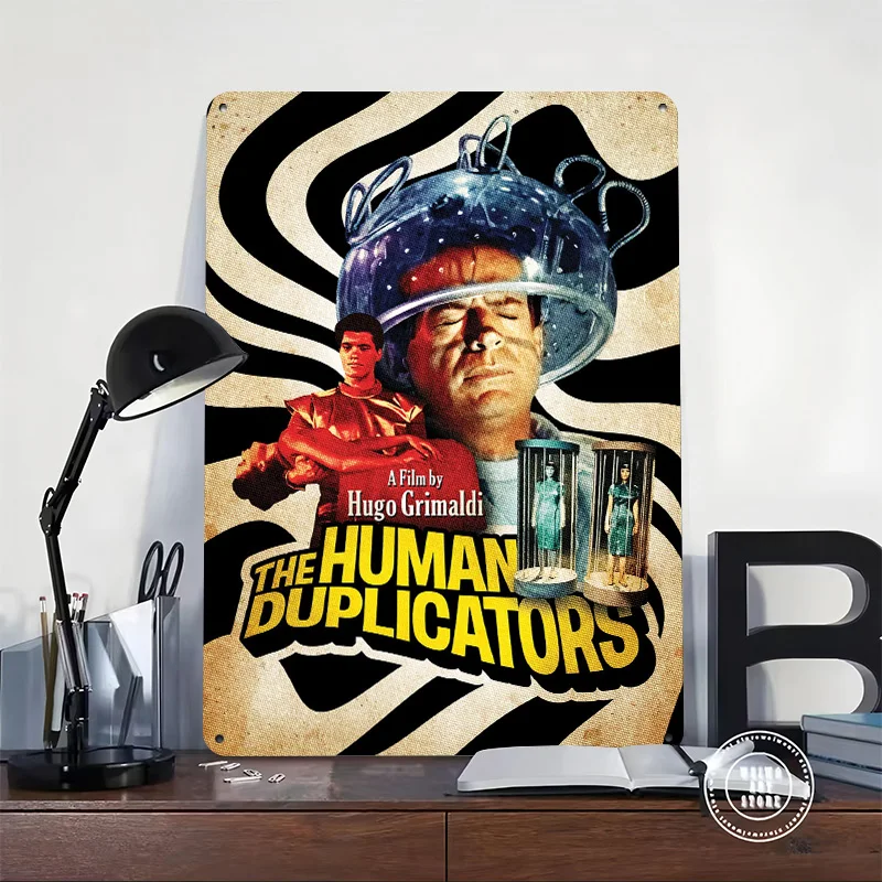 The Human Duplicators Movie Personalized 3D Textured Metal Poster Wall Art Vintage Tin Signs for Home Decor Accessories House