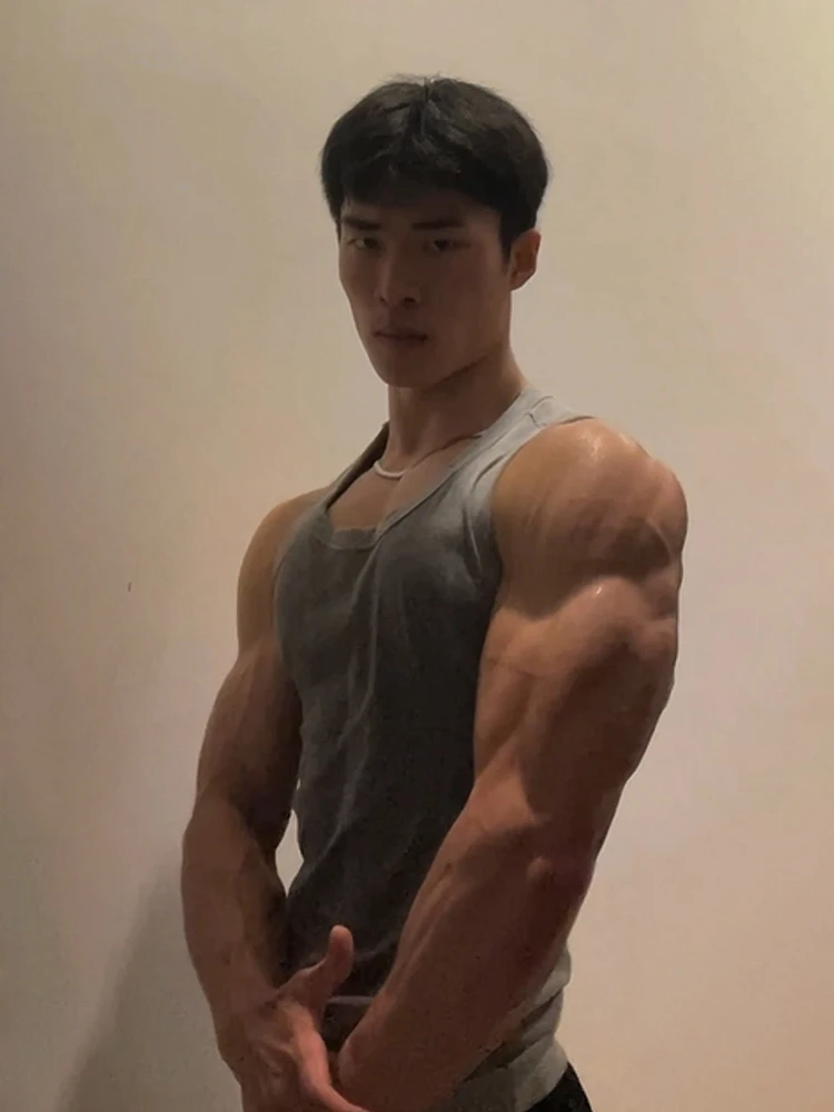 ey American Sle Fitn Sport Vest Men's Summer Muscle ow Svel T-irt Slim Fit Inner Wear oulder Pad irt