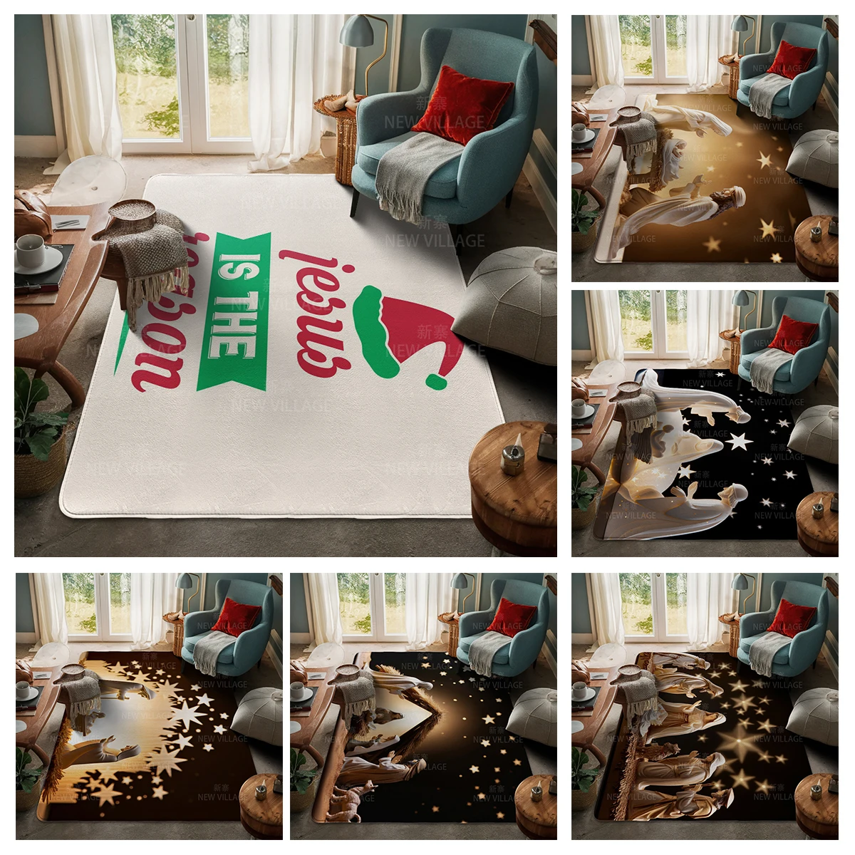 

House entrance carpet Home door mat Living Room Bath Foot bathroom non-slip water absorption rugs bath Merry Christmas winter