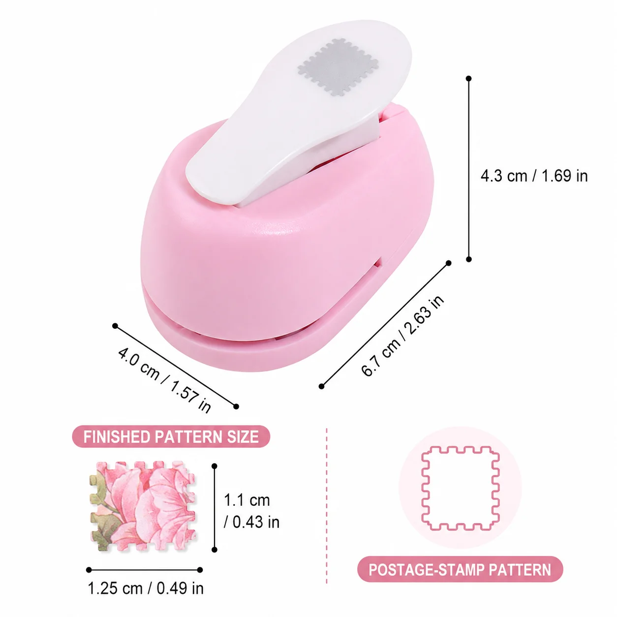 Stamp Pattern Paper Punch, Portable Hole Puncher for Crafts, Scrapbooking Supplies, DIY Card Making & Paper Crafting Tool