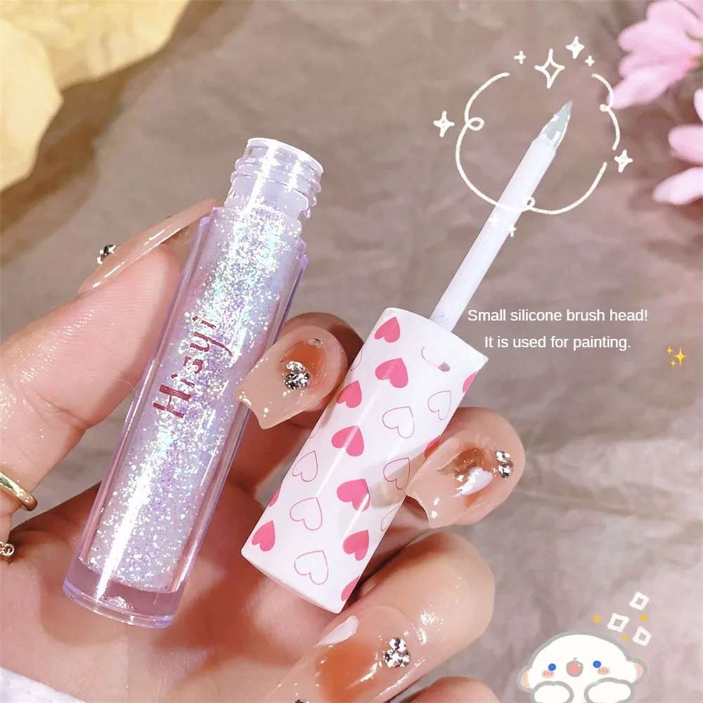 Płynny cień do oczu perłowe cekiny rozjaśnić kryształowy śpiący jedwabnik monochromatyczny cień do powiek błyszczący błyszczący makijaż z podświetleniem