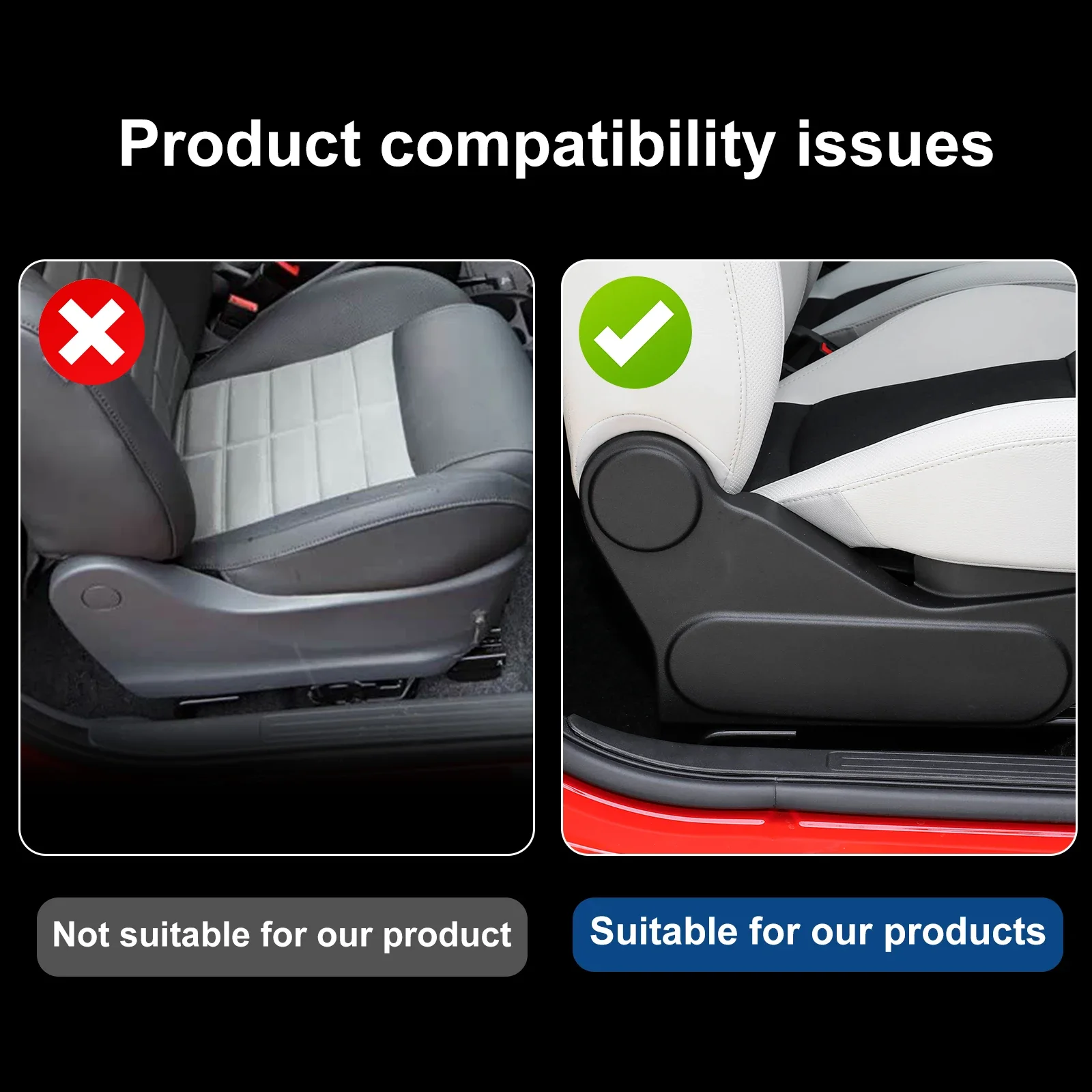 

For Abarth 595/695 2012-2024 For Fiat 500 2008-2024 Real Soft Carbon Fiber LHD RHD Car Seat Adjust Knob Decor Panel Trim Sticker