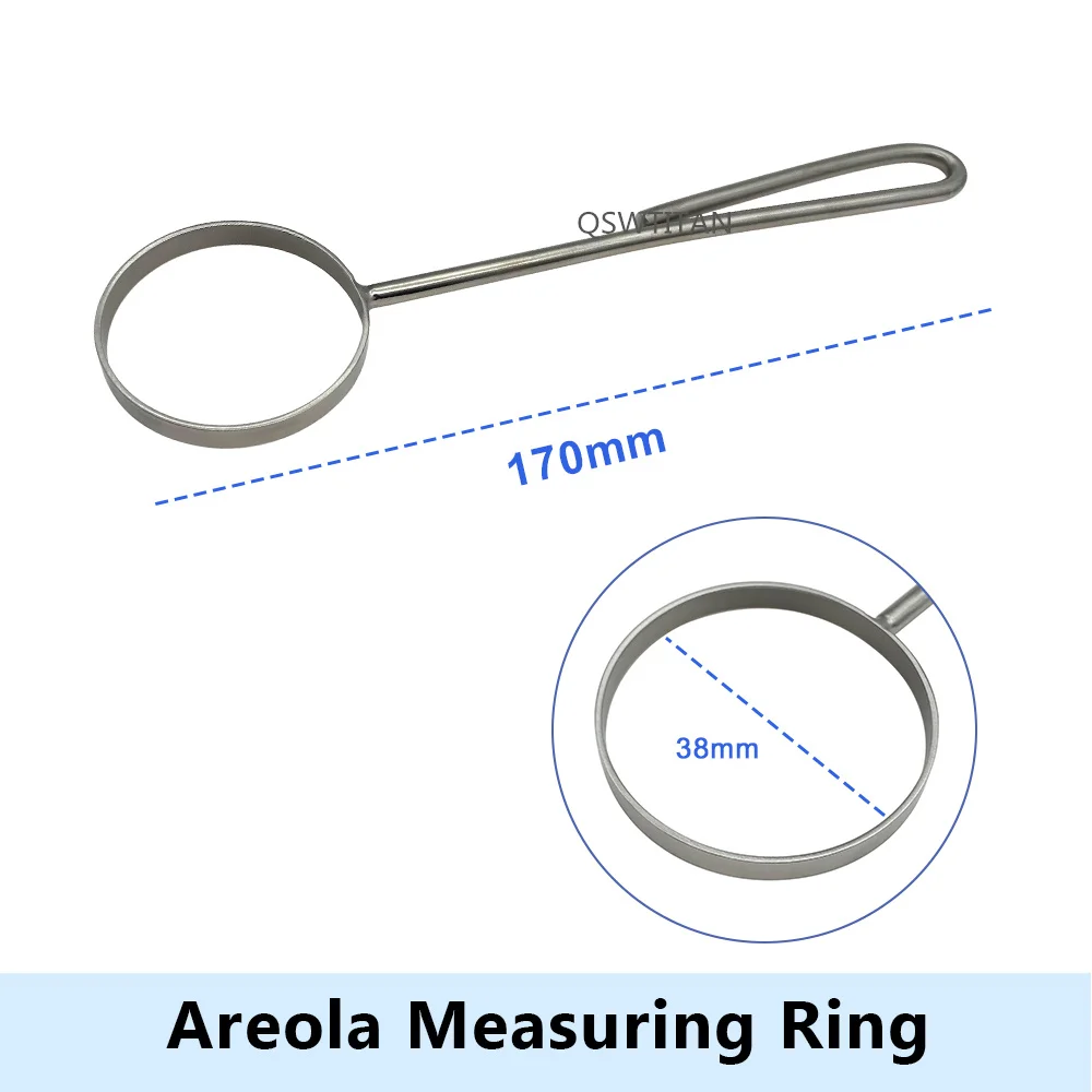 Règle de mesure des seins, 1 pièce, aréole, en acier inoxydable, générateurs cosmétiques, instruments 3.5cm-4.5cm