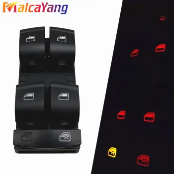 適用於Audi A3 8P SPORTBACK A6 4F 4G C6 Q7 4L 4F0 959 851F 的高品質電動車窗主控開關按鈕 8 最佳銷售 奧迪A6 C6按鈕 - №1