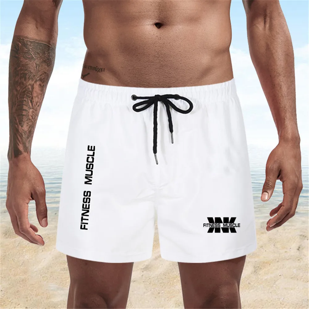 Mens Swim Trunks Quick Dry Board Shorts with Lining Briefs Surf Swimming Quick Dry Breathable Men Surf Beach Shorts Swimwear