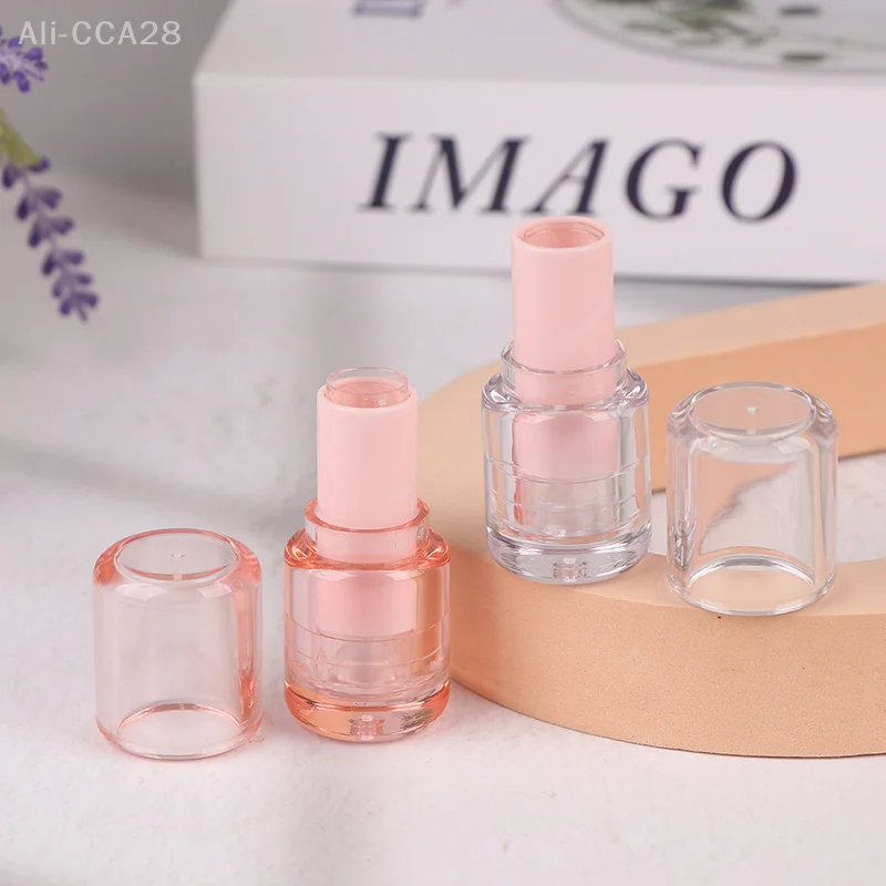 3,5 ml kreisförmige halbtransparente leere Lippenbalsam-Röhrchen, Lippenstift-Aufbewahrungsbehälter, Flasche, Lipgloss, Reise-Make-up-Verpackung