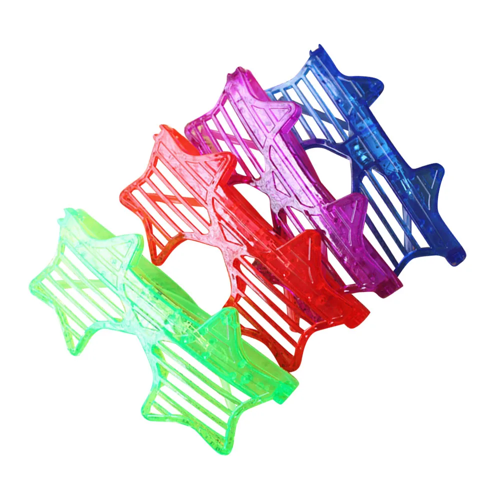 

12 Pcs Glowing Glasses Star Shape Flashing Shutter LED Blinds Party Favors Safe Non Toxic Premium Quality Disco Club Bar Holiday