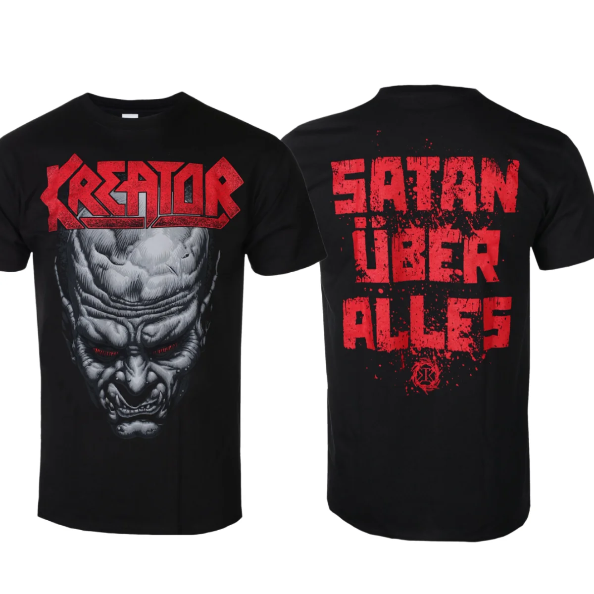 Hot Kreator Demon Battlefield Printed T-shirt Thrash Metal Band Style Daily Cotton T-shirt  Suitable for Both Men and Women