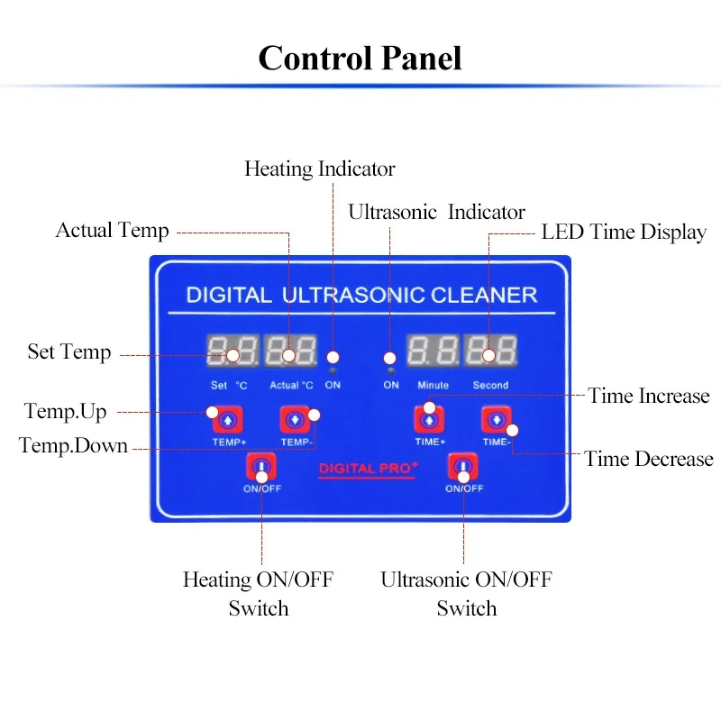 0.8L-6.5L Jewelry Dental Ultrasound Washer Ultrasonic Cleaner for Makeup Brush Glasses Tableware Toys Washing Machine 110V 220V