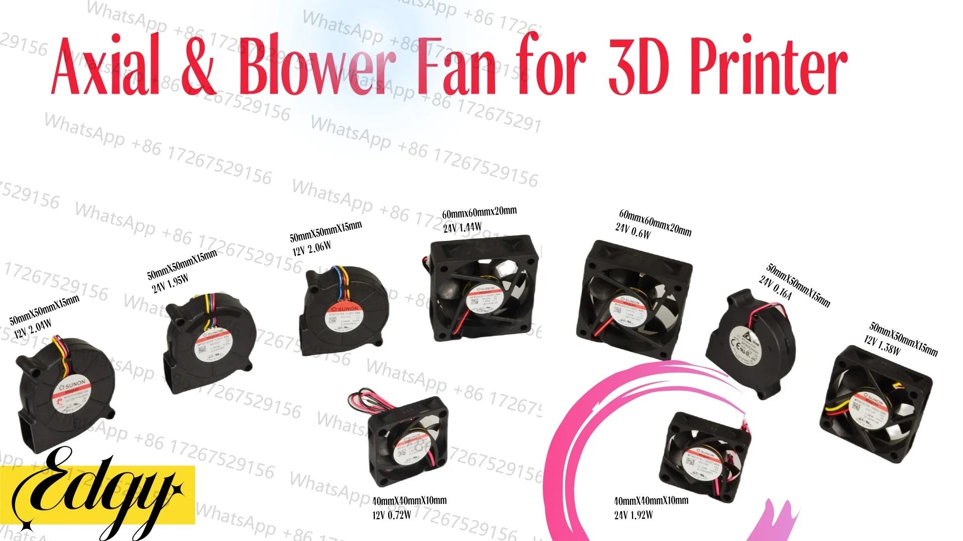 40mm 50mm 60mm 5015S DC 12V 24V 4010 6020 Axial Fan Blower Fan for 3D Printing Printers Parts