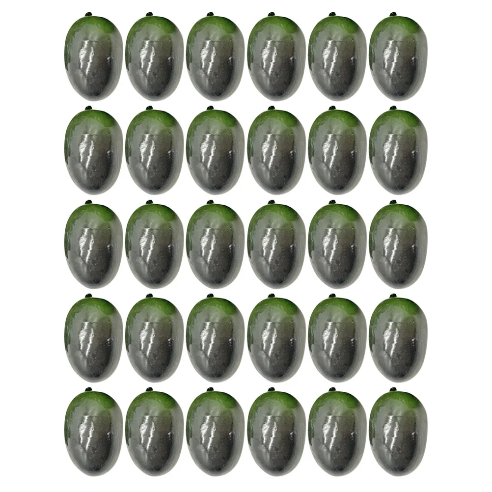 

30 Pcs Decorations Imitation Olive Fruits Hydration Plastic Artificial for Lifelike