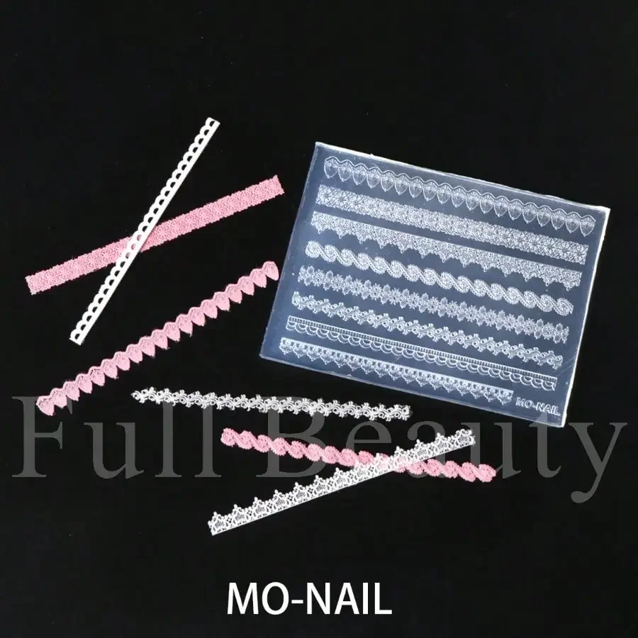 

New Nail Art Lace Silicone Mold, 3D DIY Lace Line Nail Art Mold