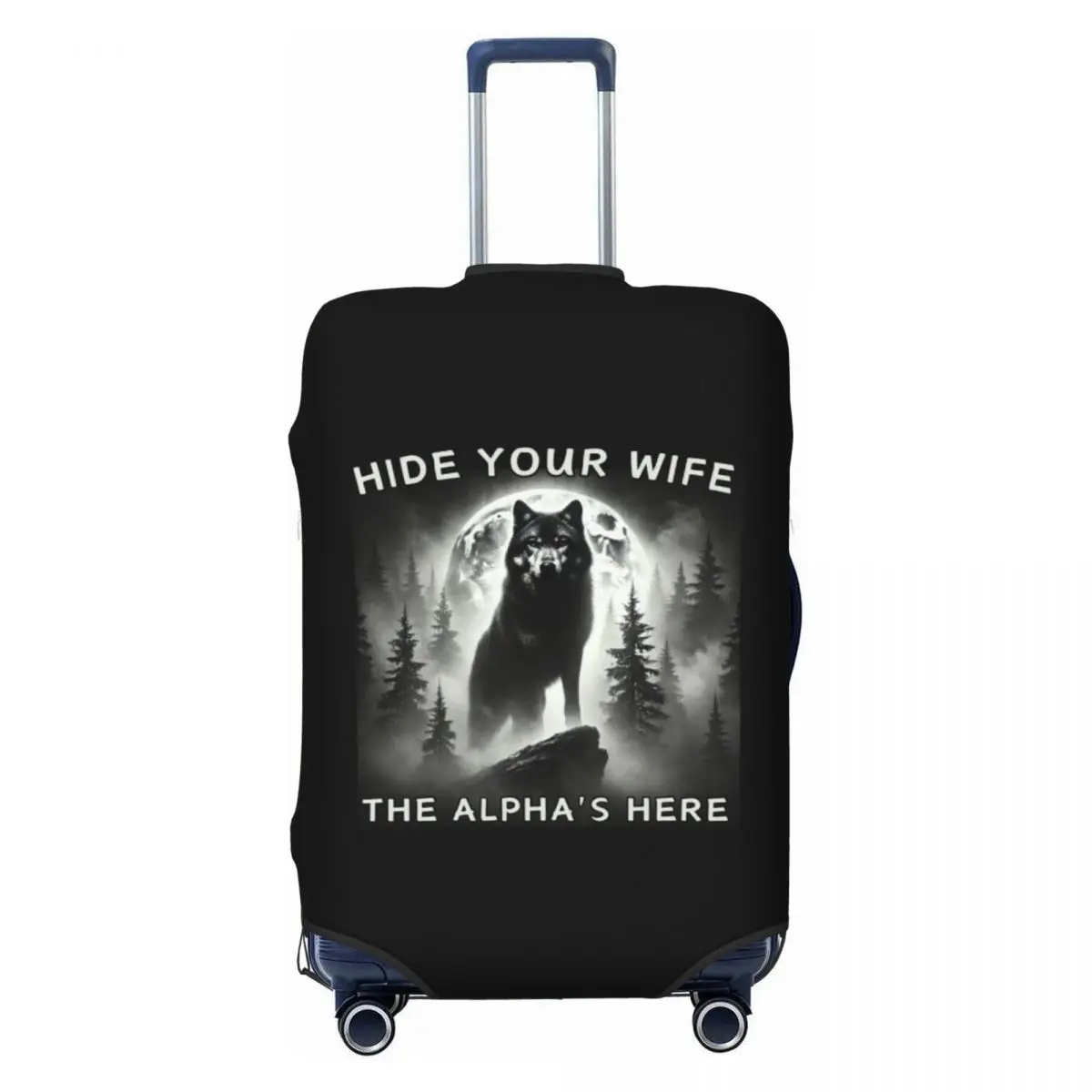 

Изготовленная на заказ скрыть свою жену, альфа здесь, забавный чехол для багажа, забавные защитные чехлы для чемодана, костюм для 18-32 дюймов