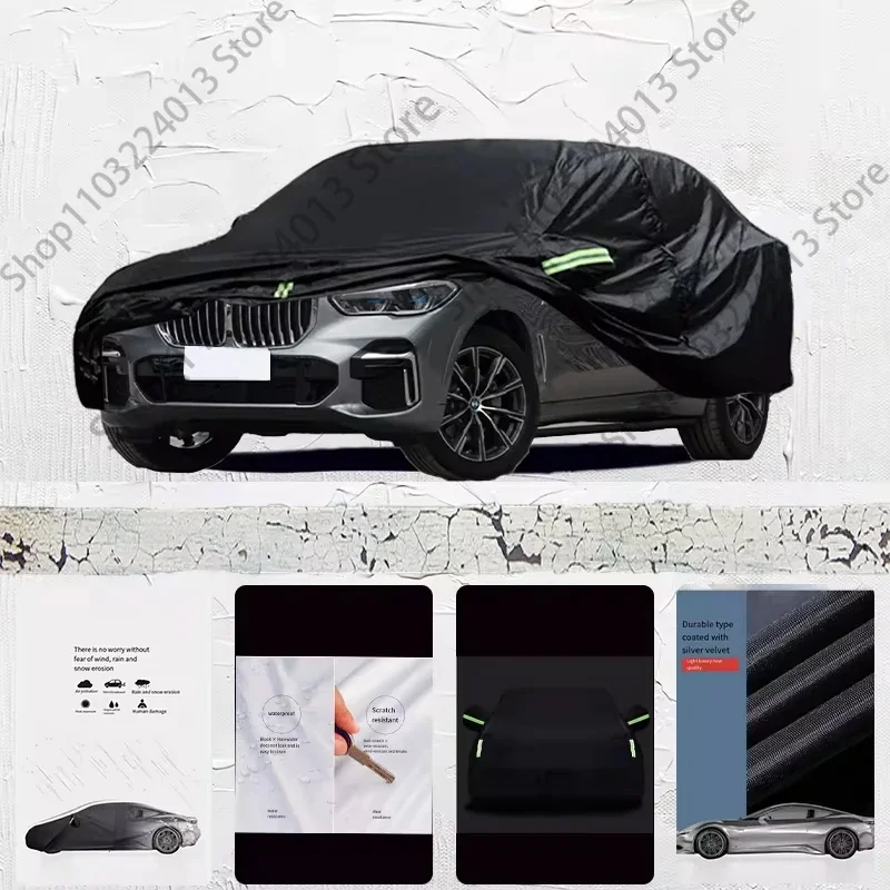 

For BMW X5 Car cover Exterior Car Cover Black Outdoor Protection Full Car Covers Waterproof Sunshade Anti UV Snow Cover