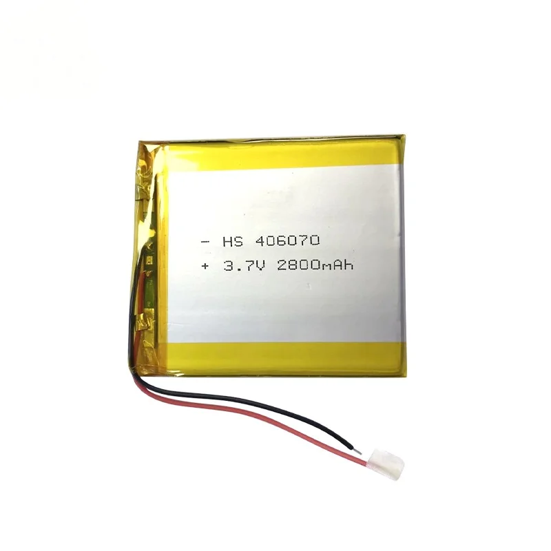 3.7V 2800mAh 406070 Lithium Polymer Battery for Tablets Facial Steamers & Bluetooth Earphones
