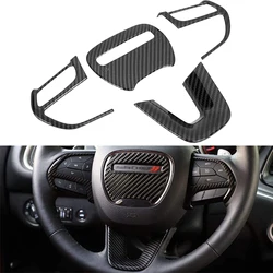 Car Steering Wheel Decoration Cover Stickers Frame for Dodge Challenger Dodge Charger 2015-2022 Interior Mouldings Accessories